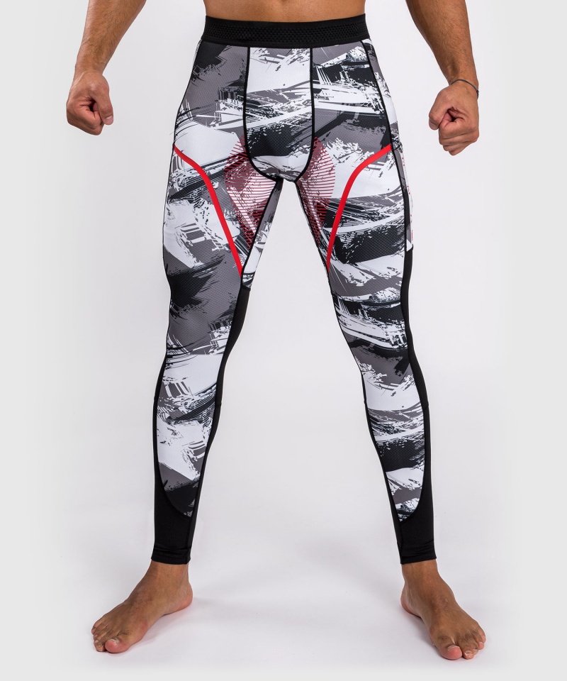 Venum Electron 3.0 Spats(Compression) Miesten Leggings Harmaat Punainen | 57963-HNYJ | Suomi