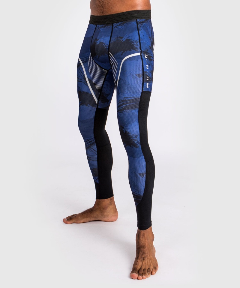 Venum Electron 3.0 Spats(Compression) Miesten Leggings Laivastonsininen | 43825-JUQN | Suomi