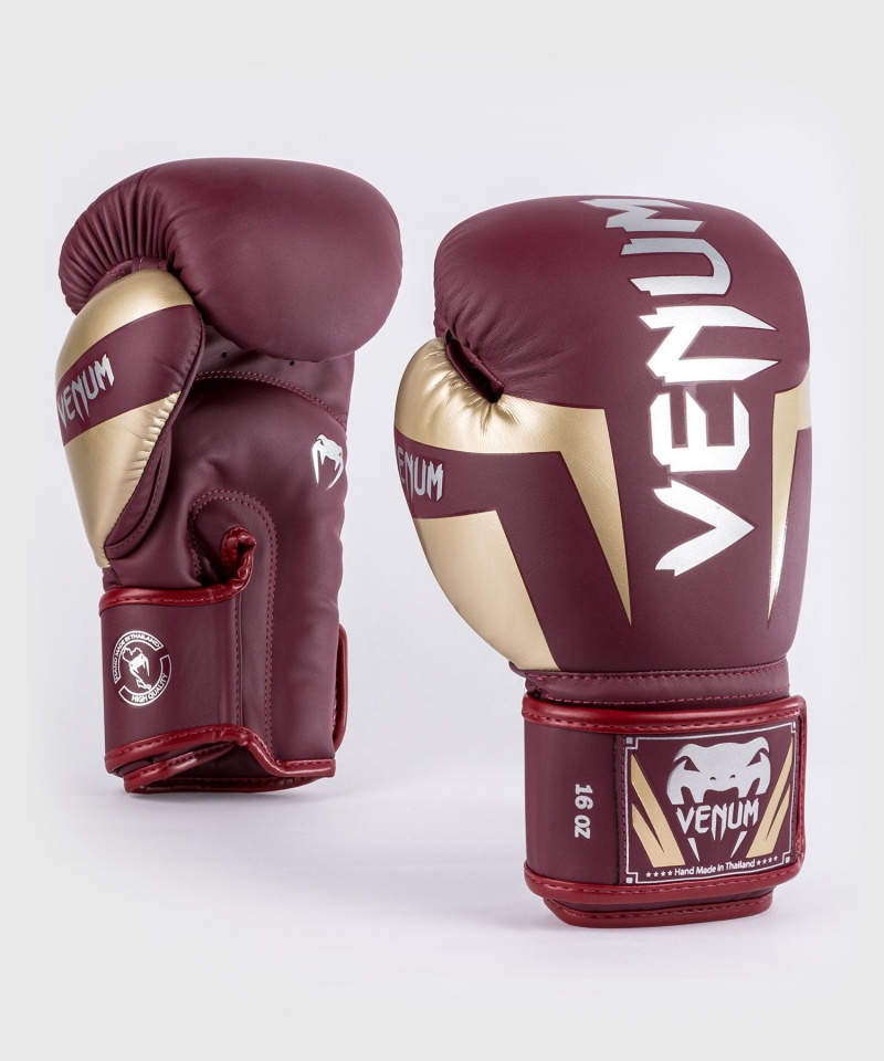 Venum Elite(Muay Thai) Miesten Nyrkkeilyhanskat Kultaiset | 25761-DEQU | Suomi