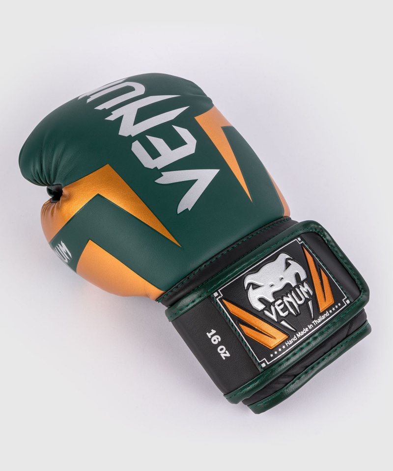 Venum Elite(Muay Thai) Miesten Nyrkkeilyhanskat Vihreä Hopea | 51409-GPCD | Suomi