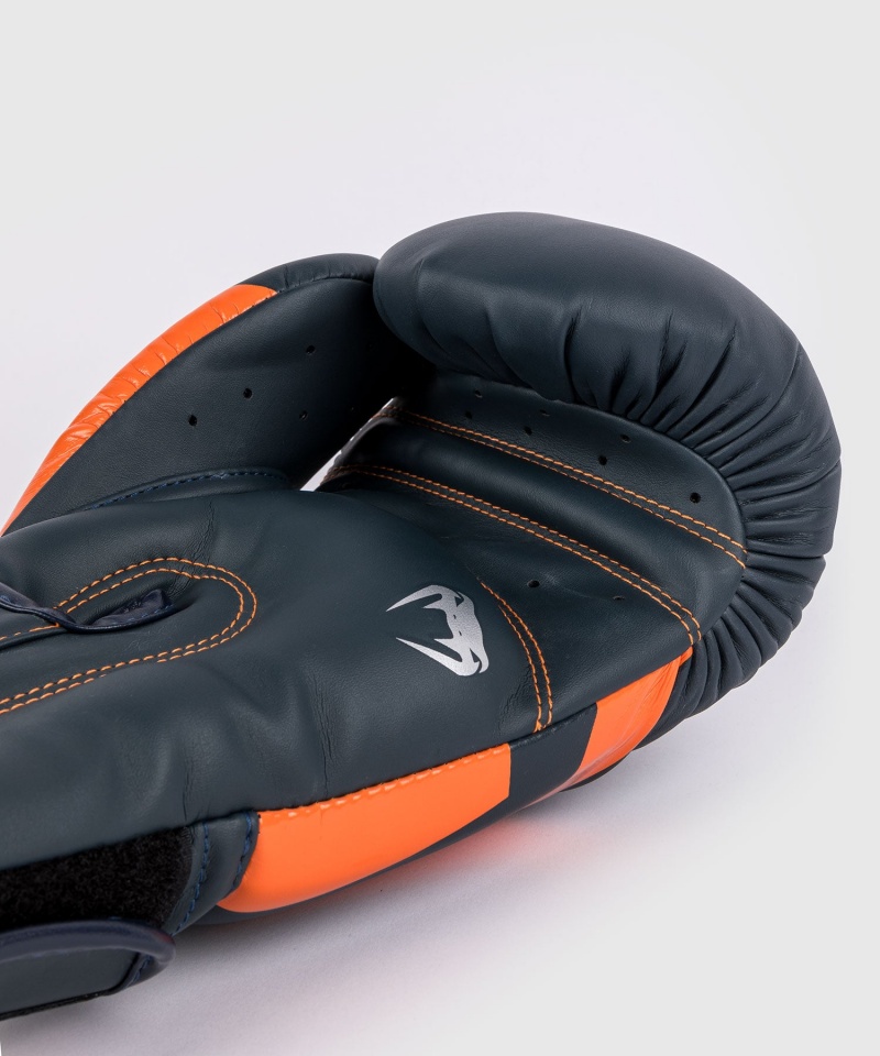 Venum Elite(Muay Thai) Miesten Nyrkkeilyhanskat Laivastonsininen Hopea Oranssi | 63241-FJAY | Suomi