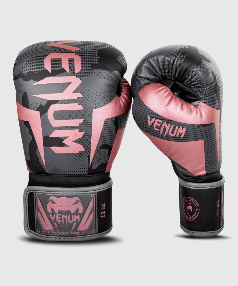 Venum Elite(Muay Thai) Naisten Nyrkkeilyhanskat Mustat Pinkki Kultaiset | 80419-GSMN | Suomi