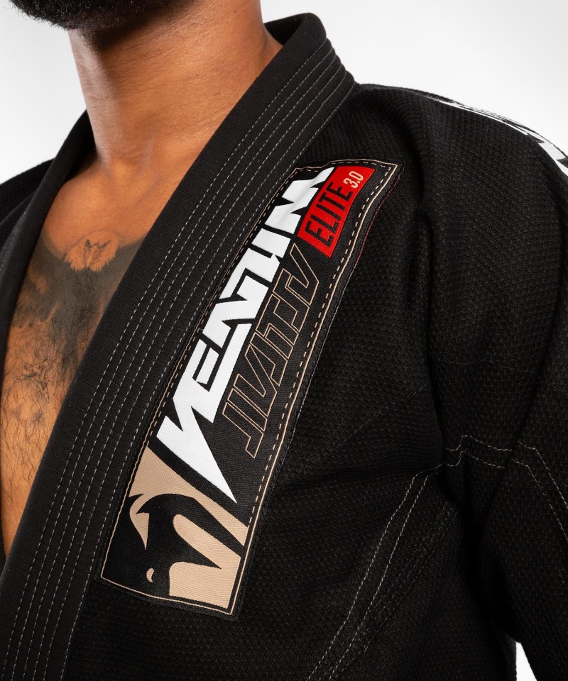 Venum Elite 3.0 BJJ Gi Miesten BJJ Kimonos Mustat | 31687-SGBM | Suomi