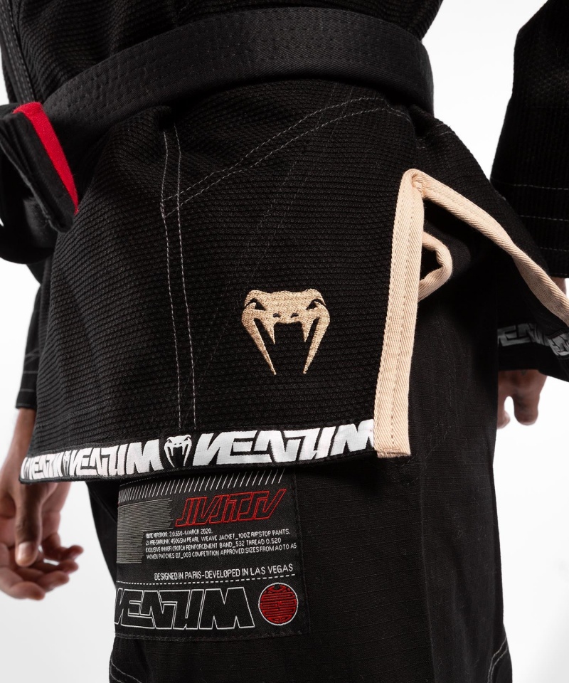 Venum Elite 3.0 BJJ Gi Miesten BJJ Kimonos Mustat | 31687-SGBM | Suomi