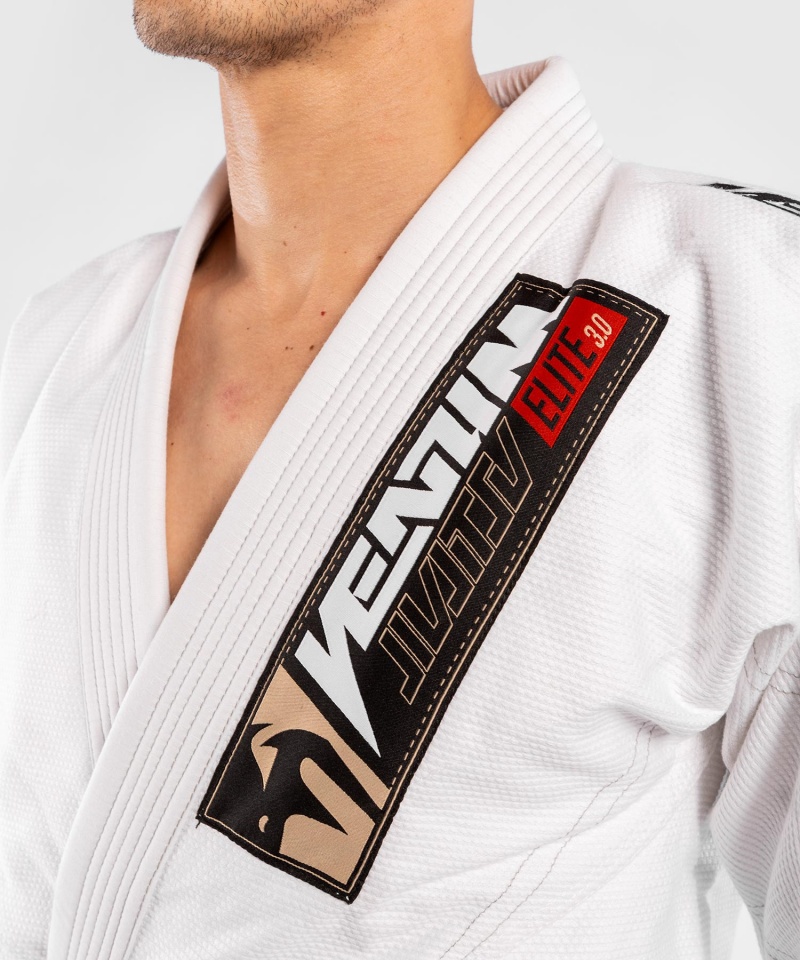 Venum Elite 3.0 BJJ Gi Miesten BJJ Kimonos Valkoinen | 49126-QSEK | Suomi