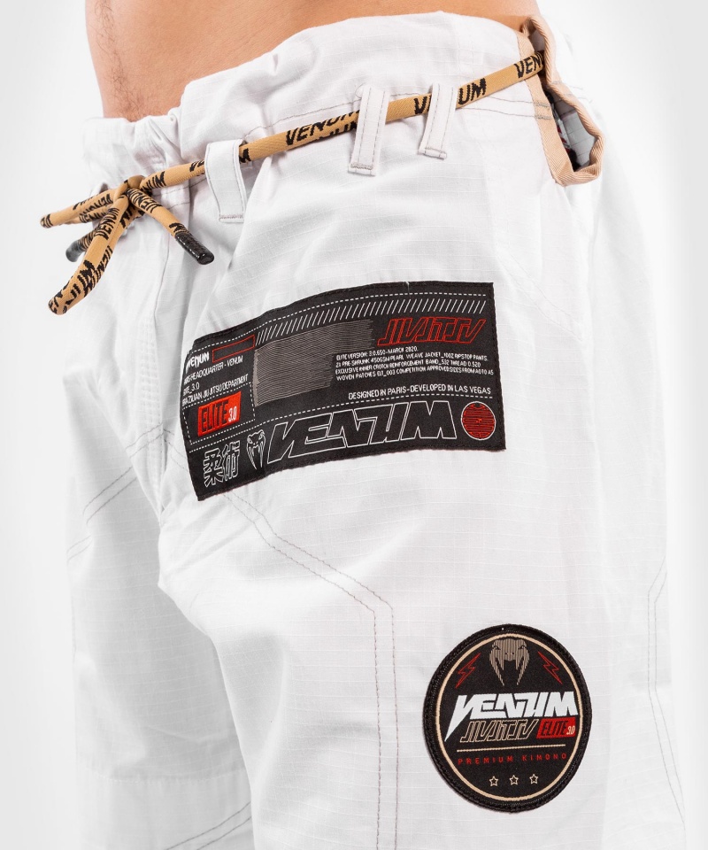 Venum Elite 3.0 BJJ Gi Miesten BJJ Kimonos Valkoinen | 49126-QSEK | Suomi