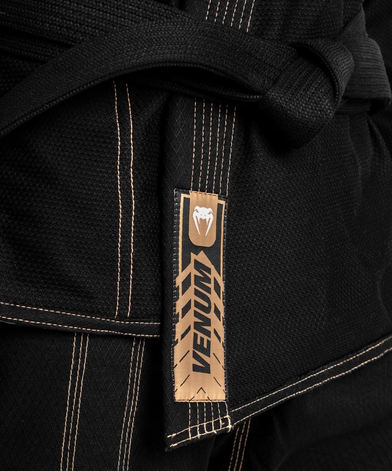 Venum Elite 4.0 Brazilian Jiu Jitsu Gi Miesten BJJ Kimonos Mustat | 35769-SZBR | Suomi