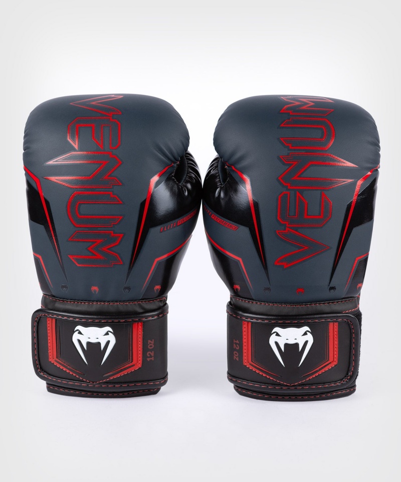 Venum Elite Evo(Muay Thai) Miesten Nyrkkeilyhanskat Laivastonsininen Mustat Punainen | 85329-CRLF | Suomi