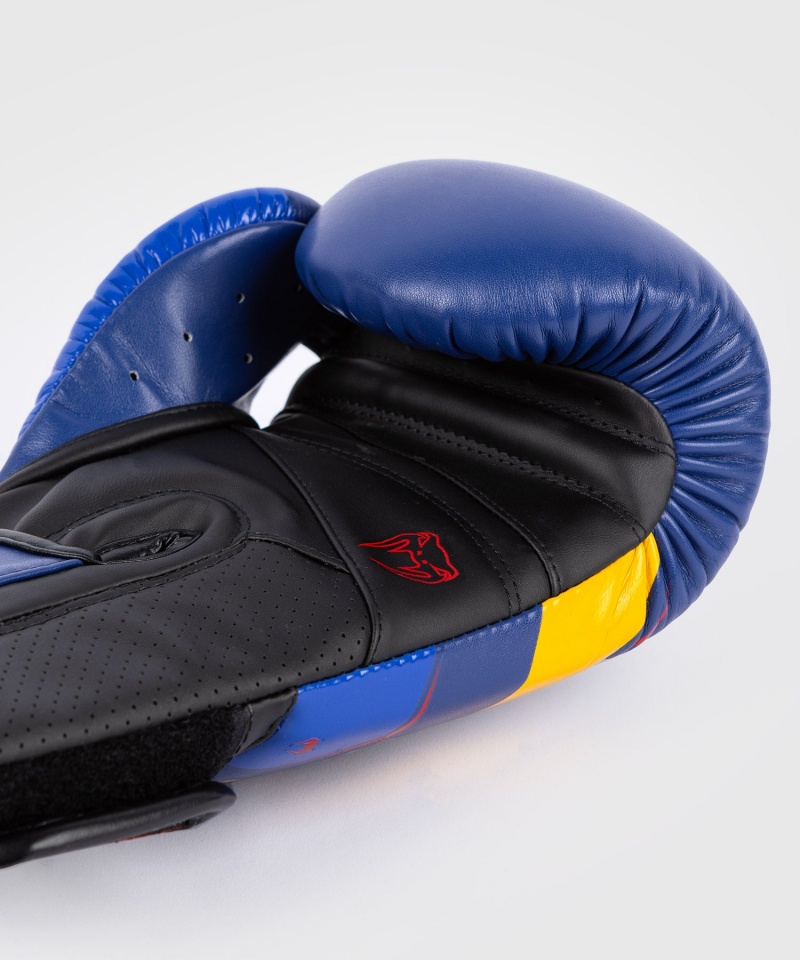 Venum Elite Evo(Muay Thai) Miesten Nyrkkeilyhanskat Sininen Keltainen | 71490-DHMZ | Suomi