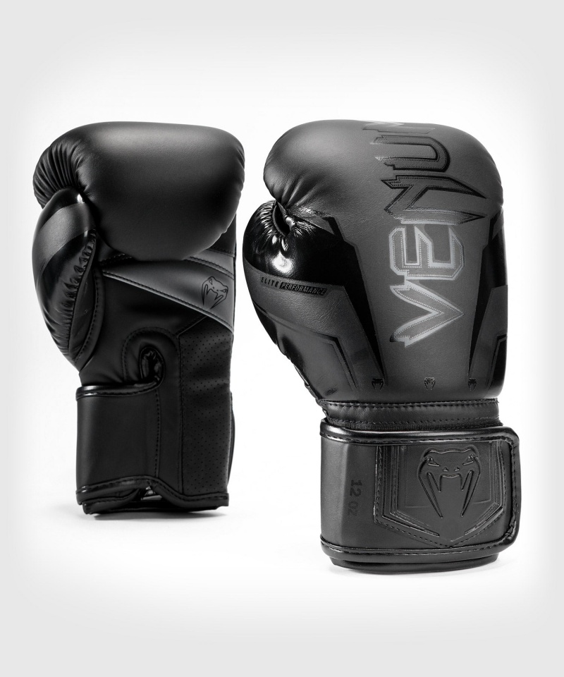 Venum Elite Evo(Muay Thai) Miesten Nyrkkeilyhanskat Mustat | 86134-NKJR | Suomi