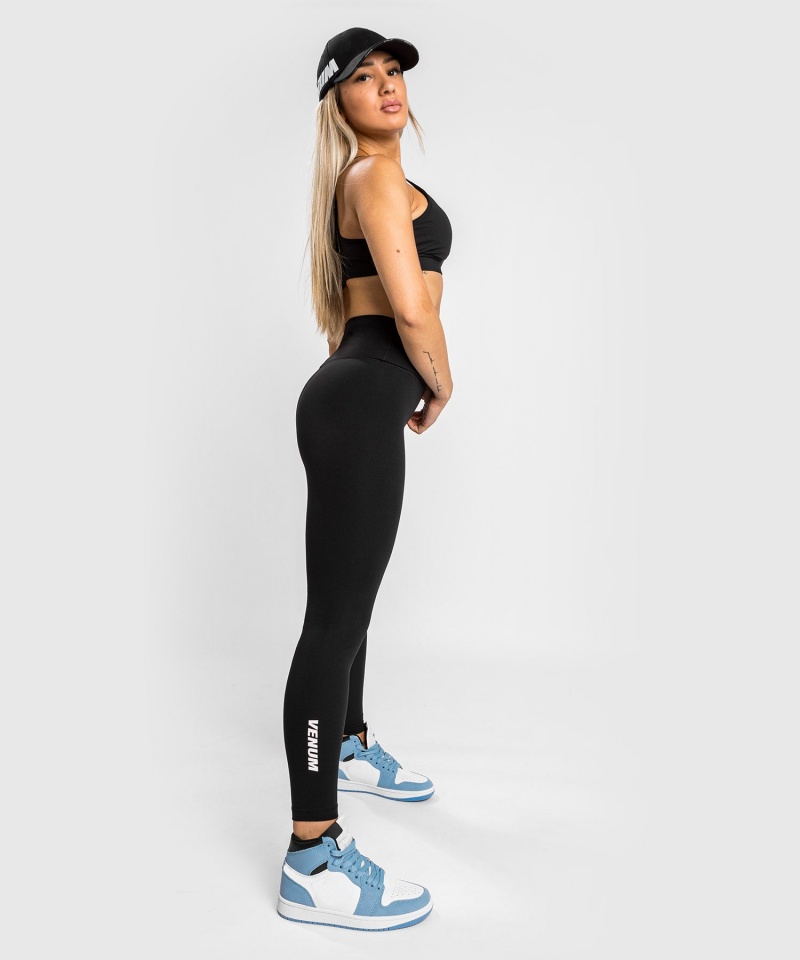 Venum Essential Lifestyle Naisten Leggings Mustat | 59460-ZERN | Suomi