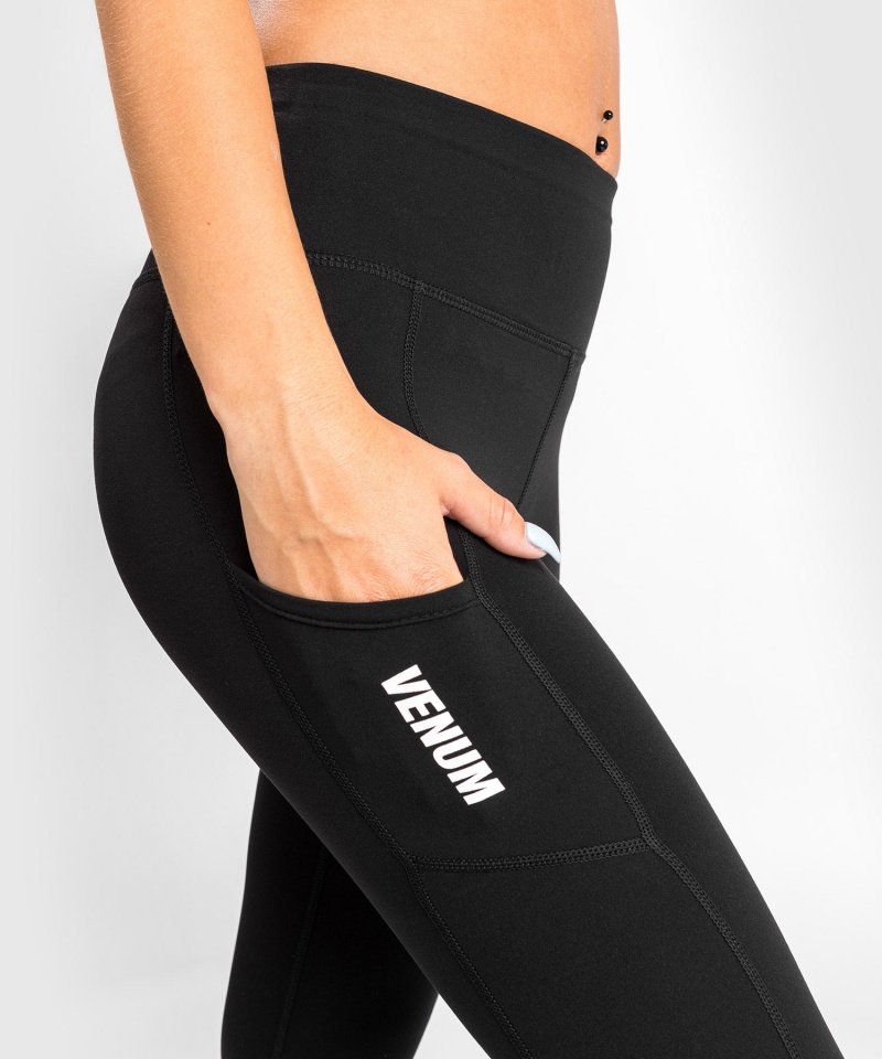 Venum Essential Performance Naisten Leggings Mustat | 56931-BLQW | Suomi