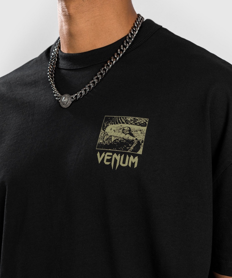 Venum Fangs Oversize Fit Miesten T-Paita Mustat | 09517-GINX | Suomi