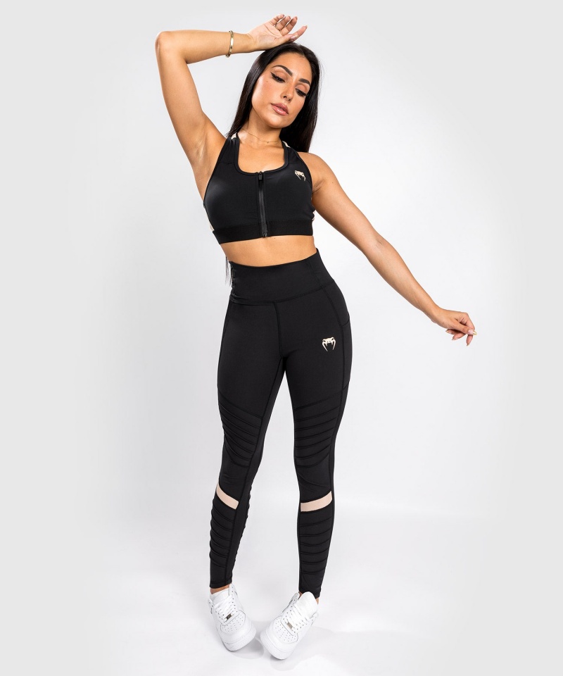 Venum Fusion 2.0 Naisten Leggings Mustat Harmaat | 93064-VQPA | Suomi