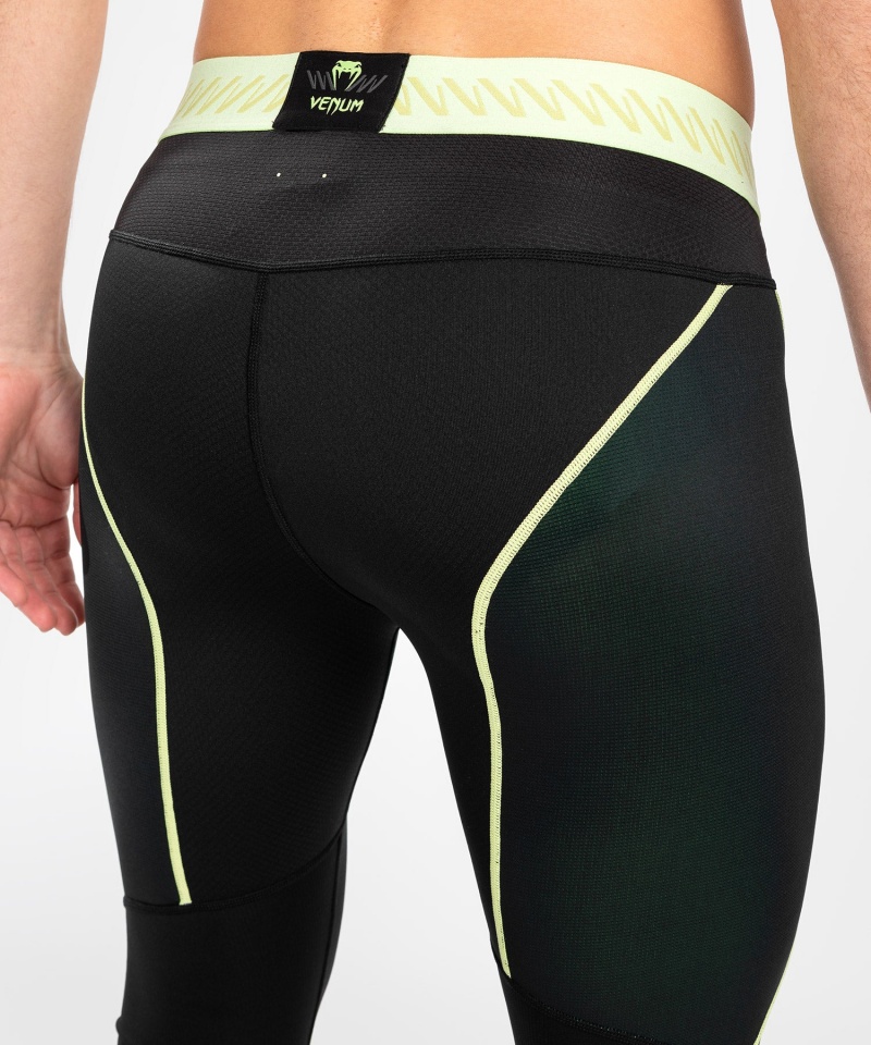 Venum Fusion 2.0 Spats(Compression) Miesten Leggings Mustat Keltainen | 75809-VMGY | Suomi