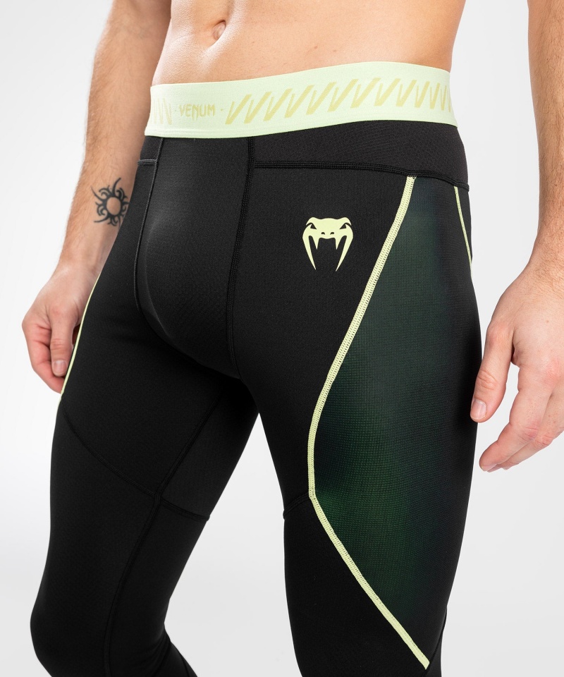 Venum Fusion 2.0 Spats(Compression) Miesten Leggings Mustat Keltainen | 75809-VMGY | Suomi