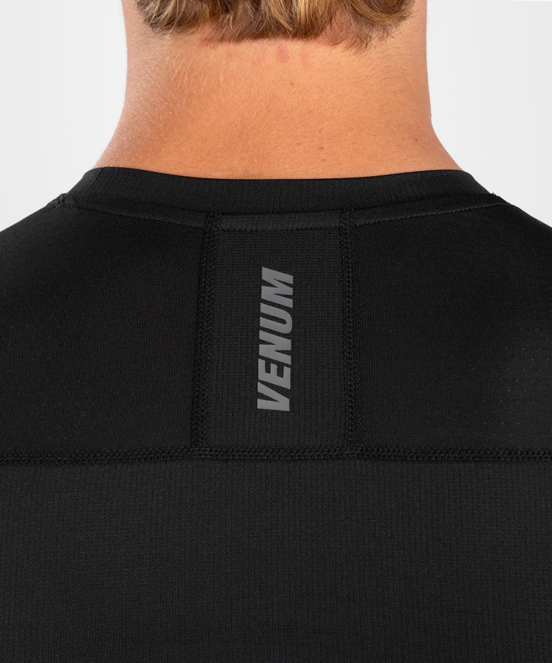 Venum G-Fit Air Shortsleeve Miesten MMA Rashguard Mustat | 46193-FXPJ | Suomi