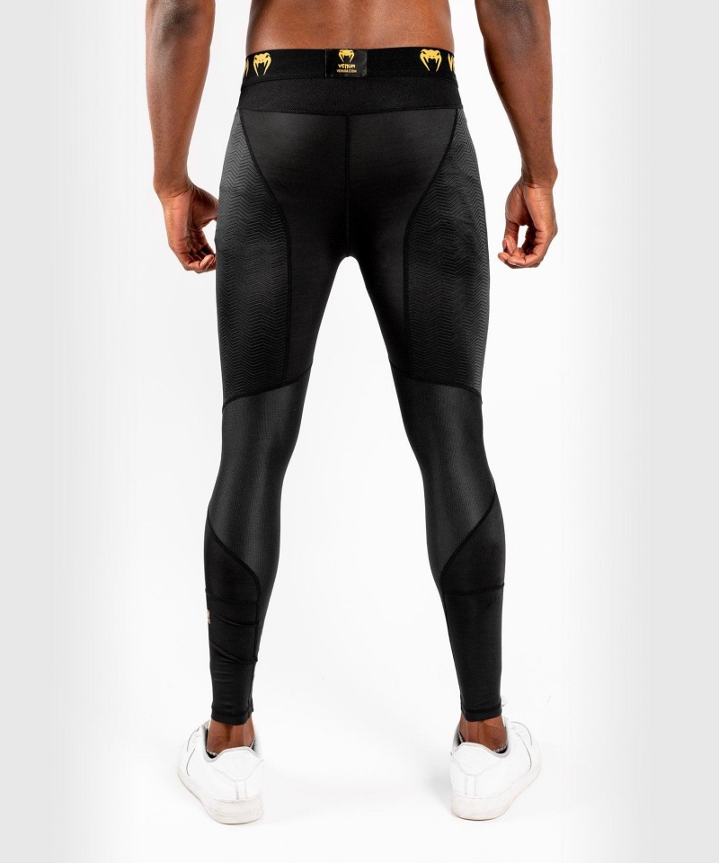 Venum G-Fit Spats(Compression) Miesten Leggings Mustat Kultaiset | 48796-HXYQ | Suomi