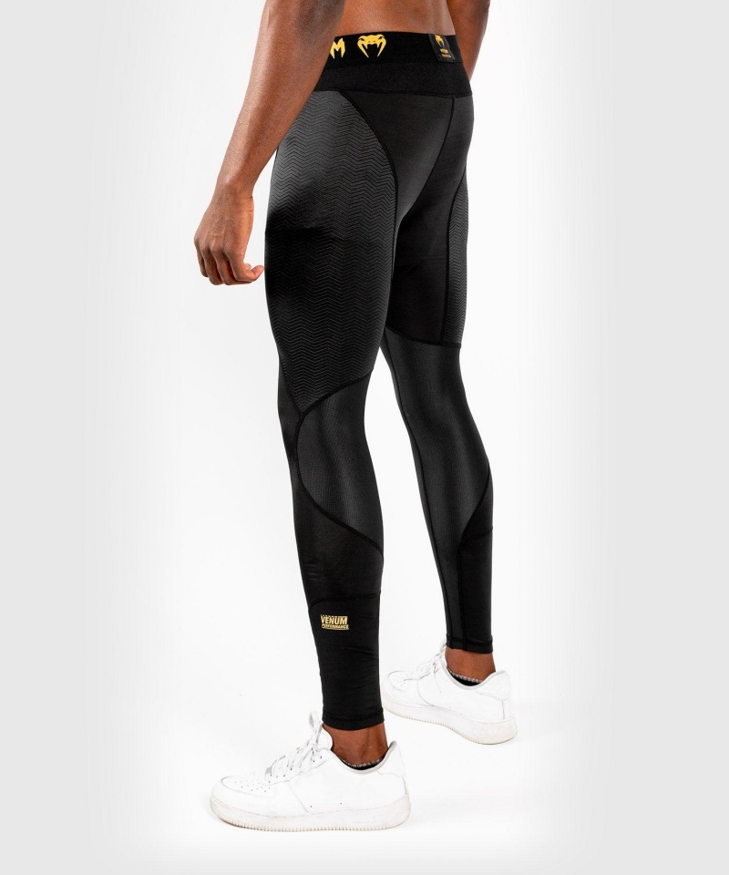 Venum G-Fit Spats(Compression) Miesten Leggings Mustat Kultaiset | 48796-HXYQ | Suomi