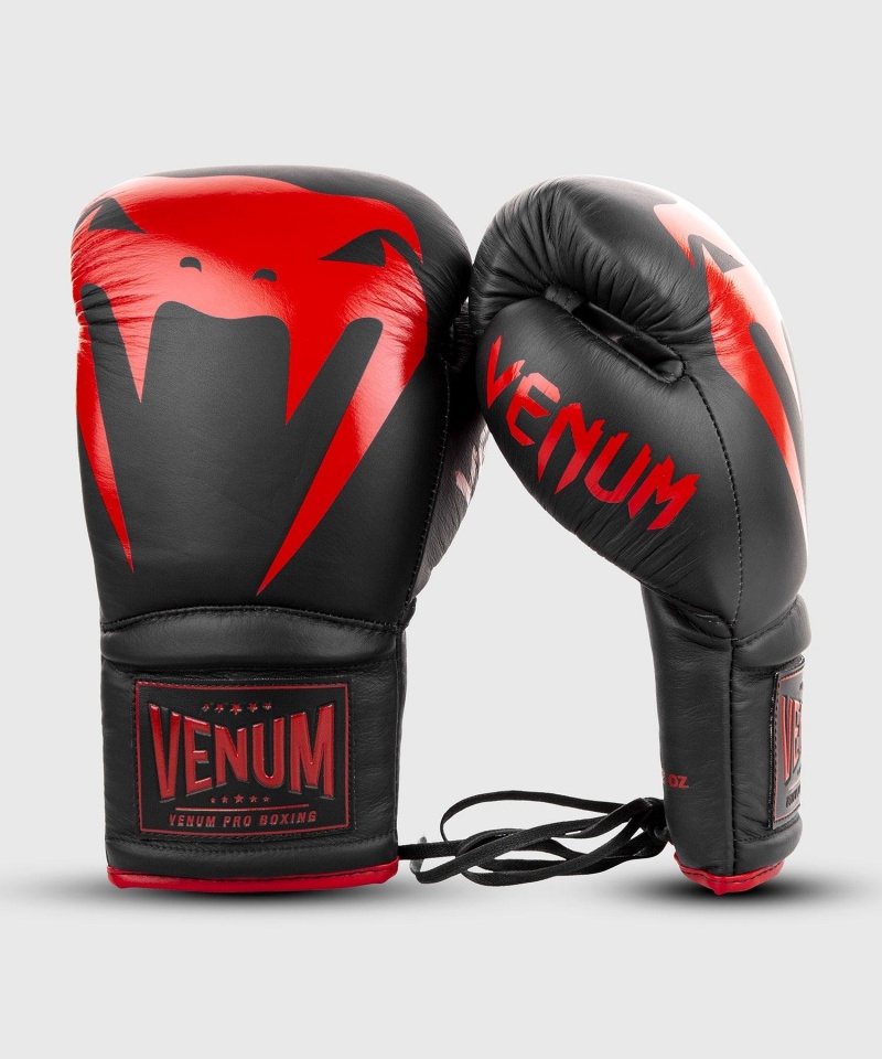 Venum Giant 2.0 With Laces Pro Miesten Nyrkkeilyhanskat Mustat Punainen | 21387-INYD | Suomi