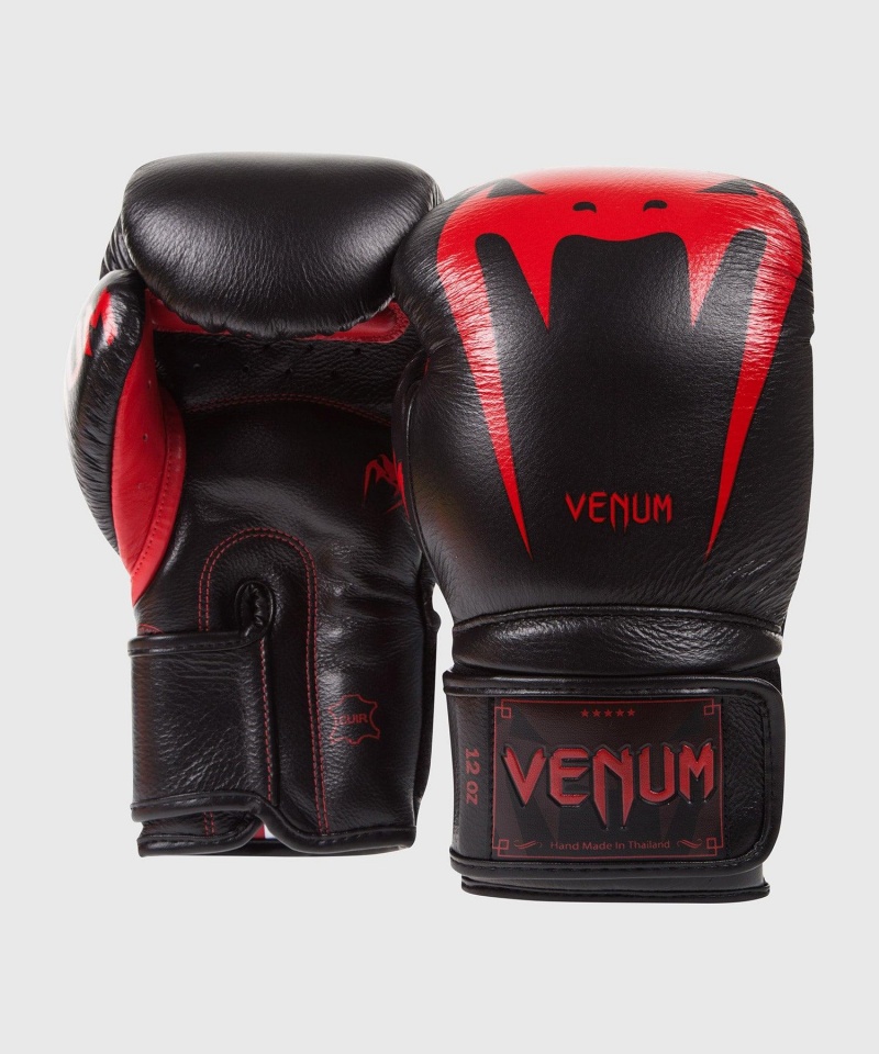 Venum Giant 3.0 Nappa Nahkaiset(Muay Thai) Miesten Nyrkkeilyhanskat Mustat | 41503-CWUO | Suomi