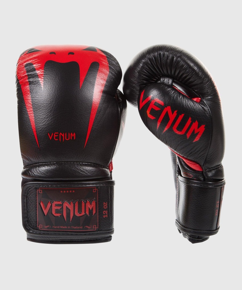 Venum Giant 3.0 Nappa Nahkaiset(Muay Thai) Miesten Nyrkkeilyhanskat Mustat | 41503-CWUO | Suomi