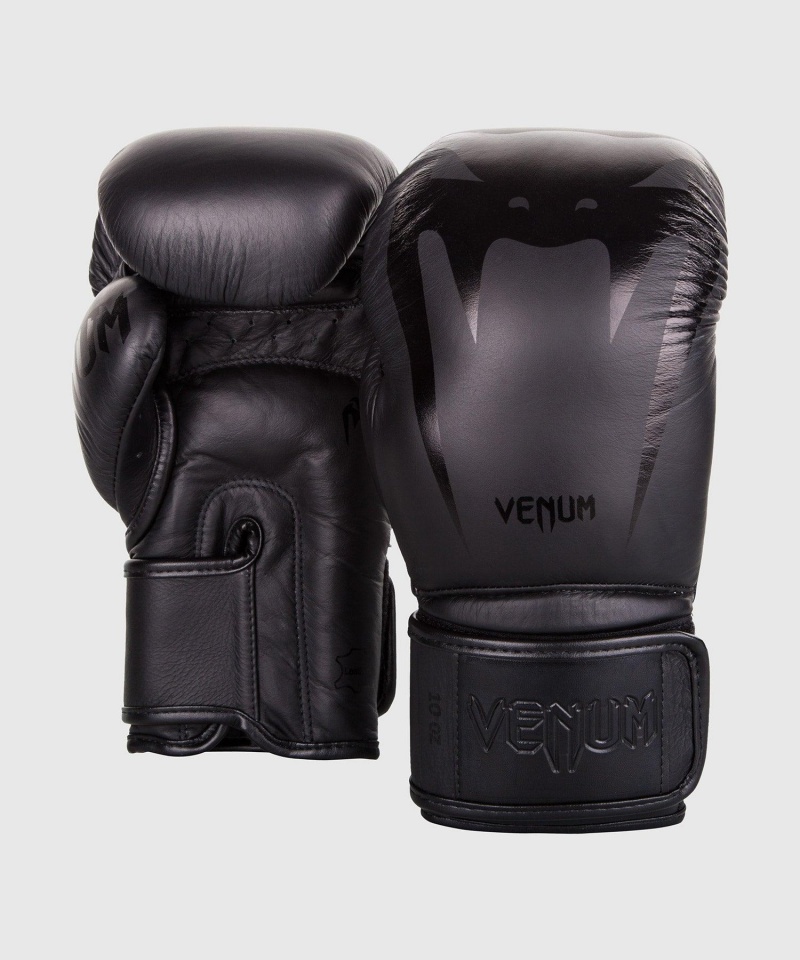 Venum Giant 3.0 Nappa Nahkaiset(Muay Thai) Miesten Nyrkkeilyhanskat Mustat | 12530-IOWN | Suomi