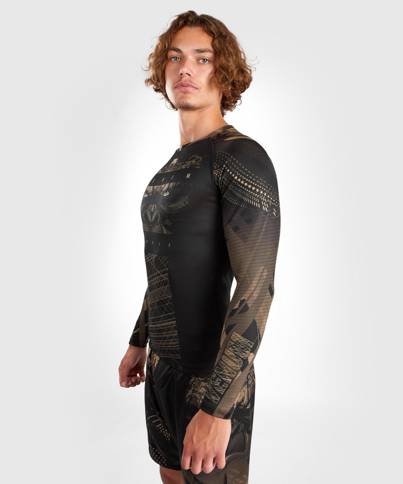 Venum Gorilla Jungle Long Sleeves Miesten MMA Rashguard Mustat Harmaat | 91720-DIMU | Suomi