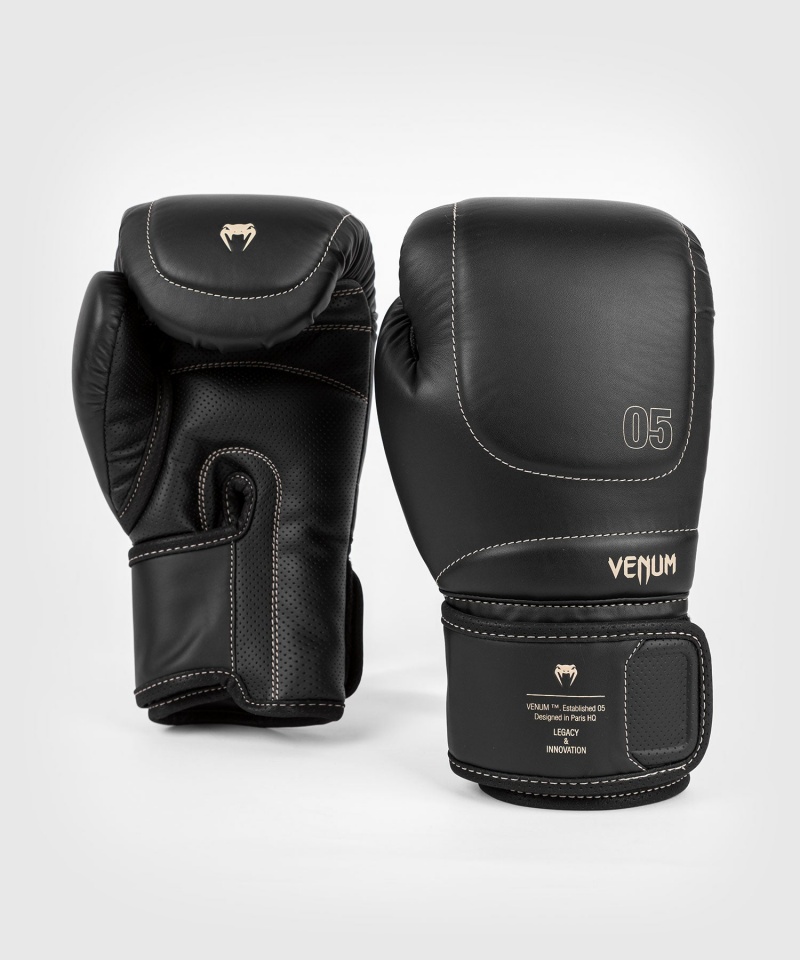 Venum Impact Evo(Muay Thai) Miesten Nyrkkeilyhanskat Mustat | 23591-INUJ | Suomi