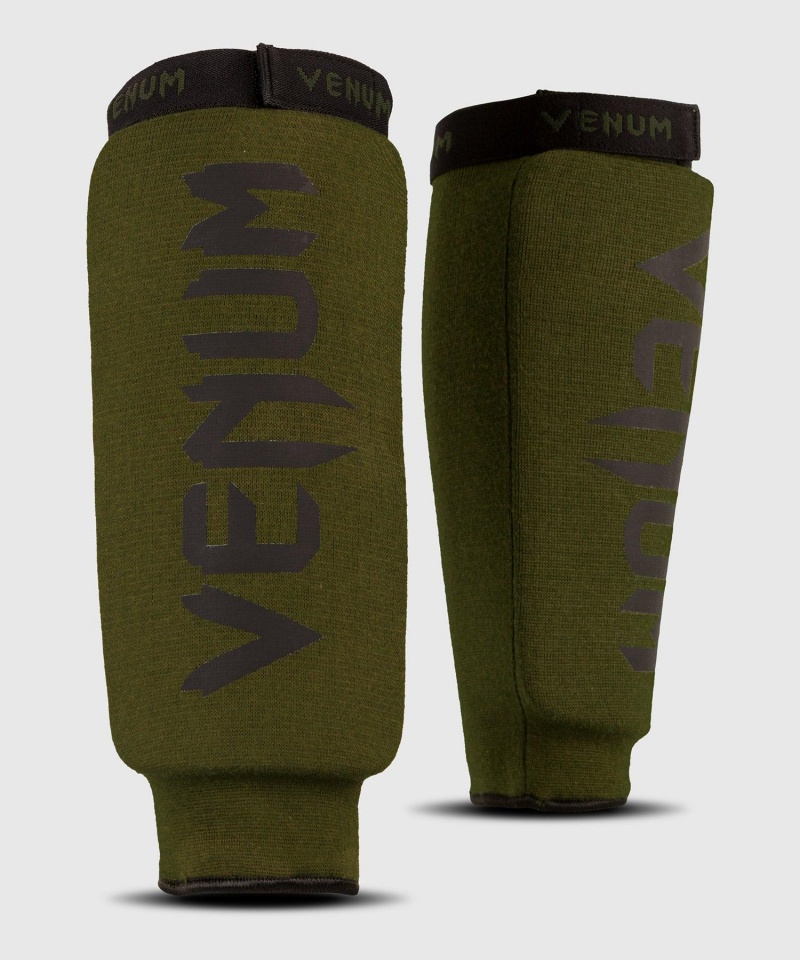 Venum Kontact without foot Miesten Säärisuojat Khaki Mustat | 71453-GSUL | Suomi