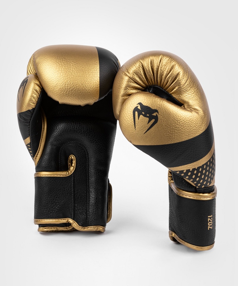 Venum Lightning(Muay Thai) Miesten Nyrkkeilyhanskat Kultaiset Mustat | 32574-OZHK | Suomi