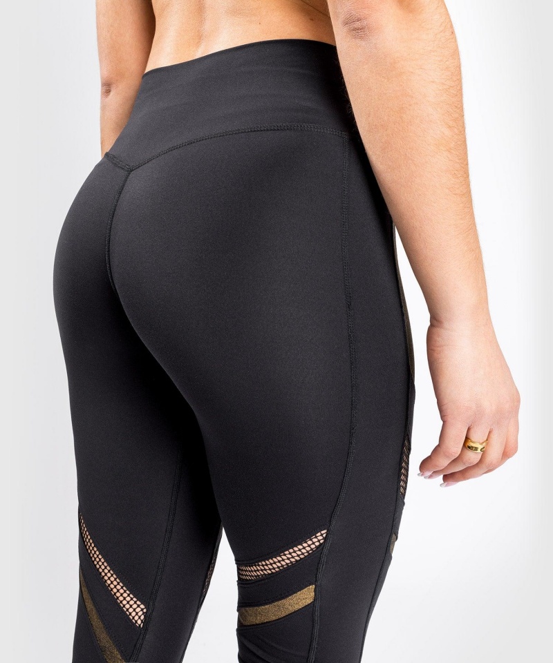 Venum Lightning 7/8 Naisten Leggings Mustat Kultaiset | 93148-XPRI | Suomi