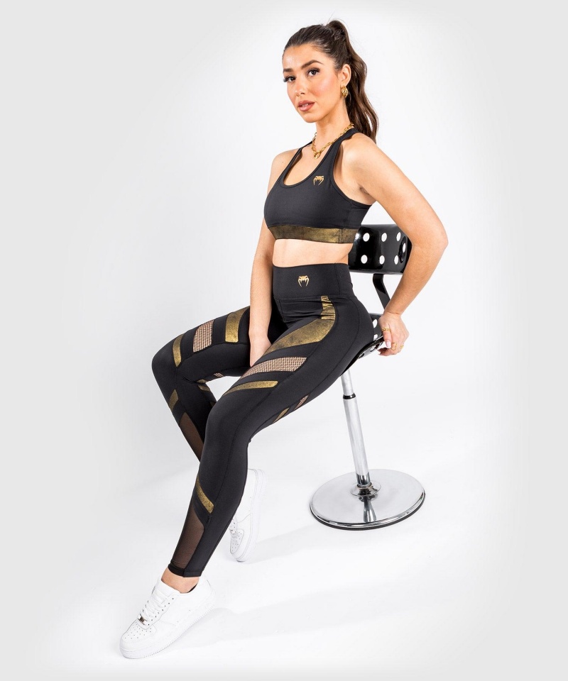 Venum Lightning 7/8 Naisten Leggings Mustat Kultaiset | 93148-XPRI | Suomi