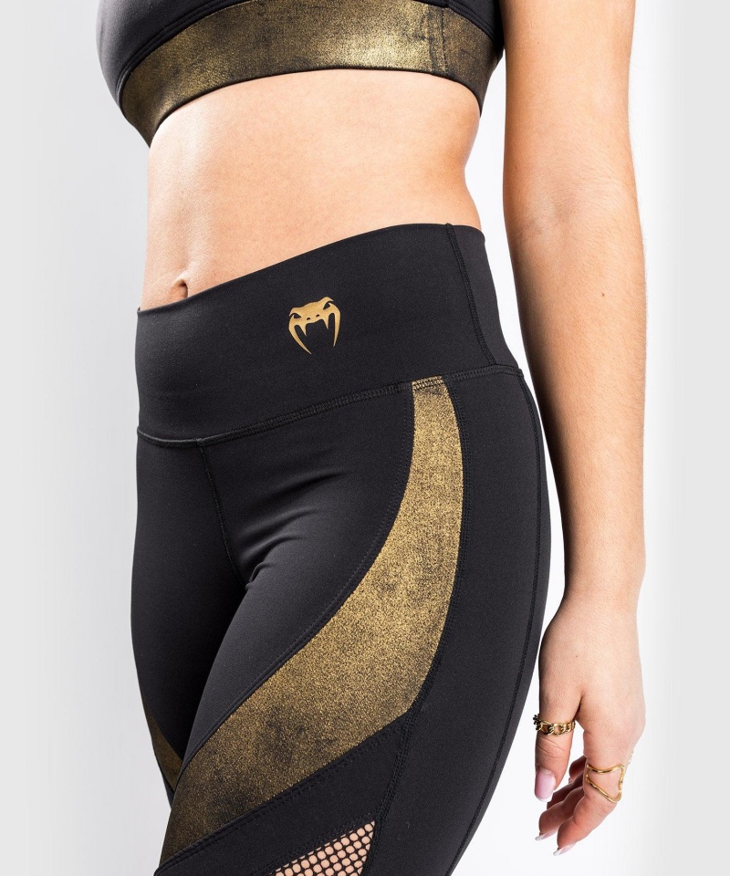 Venum Lightning 7/8 Naisten Leggings Mustat Kultaiset | 93148-XPRI | Suomi