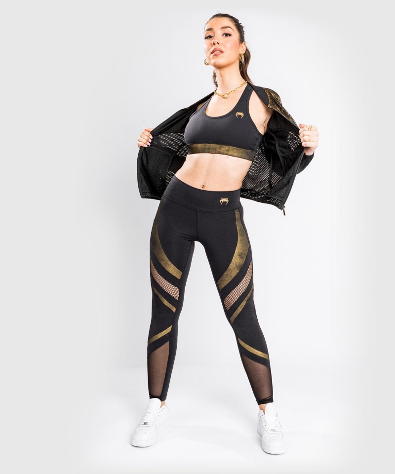 Venum Lightning 7/8 Naisten Leggings Mustat Kultaiset | 93148-XPRI | Suomi