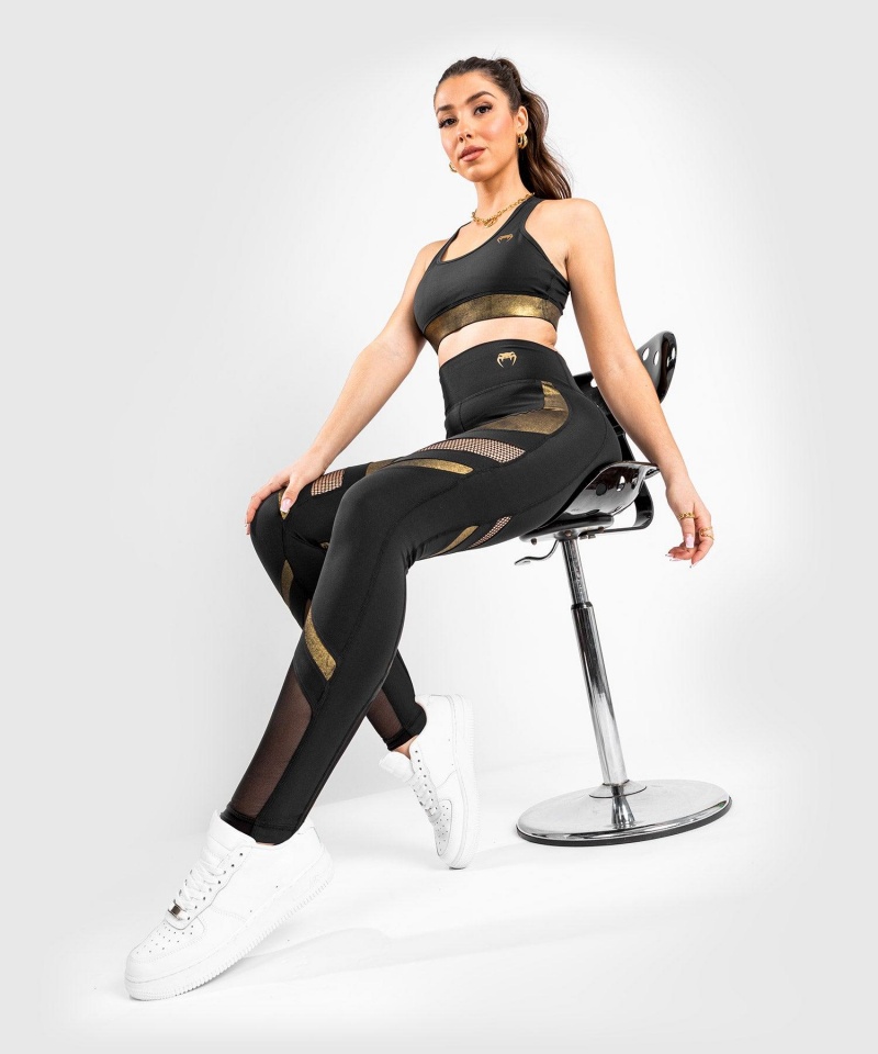 Venum Lightning Naisten Leggings Mustat Kultaiset | 60184-DTKE | Suomi