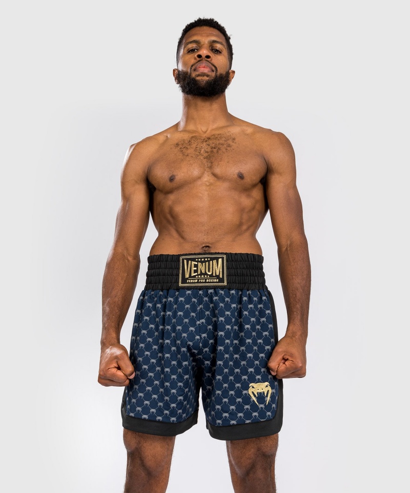 Venum Monogram Boxing Miesten Shortsit Mustat Laivastonsininen Sininen | 12940-CBXZ | Suomi