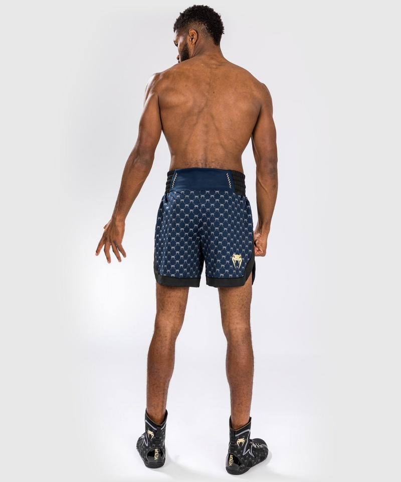 Venum Monogram Boxing Miesten Shortsit Mustat Laivastonsininen Sininen | 12940-CBXZ | Suomi