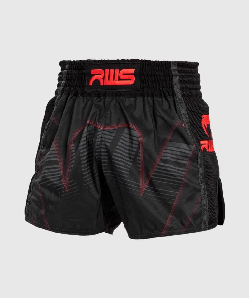 Venum RWS x Naisten Muay Thai Shortsit Mustat | 72465-HPZN | Suomi