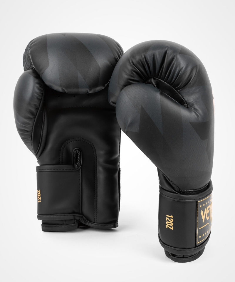 Venum Razor(Muay Thai) Miesten Nyrkkeilyhanskat Mustat Kultaiset | 63817-RHIQ | Suomi