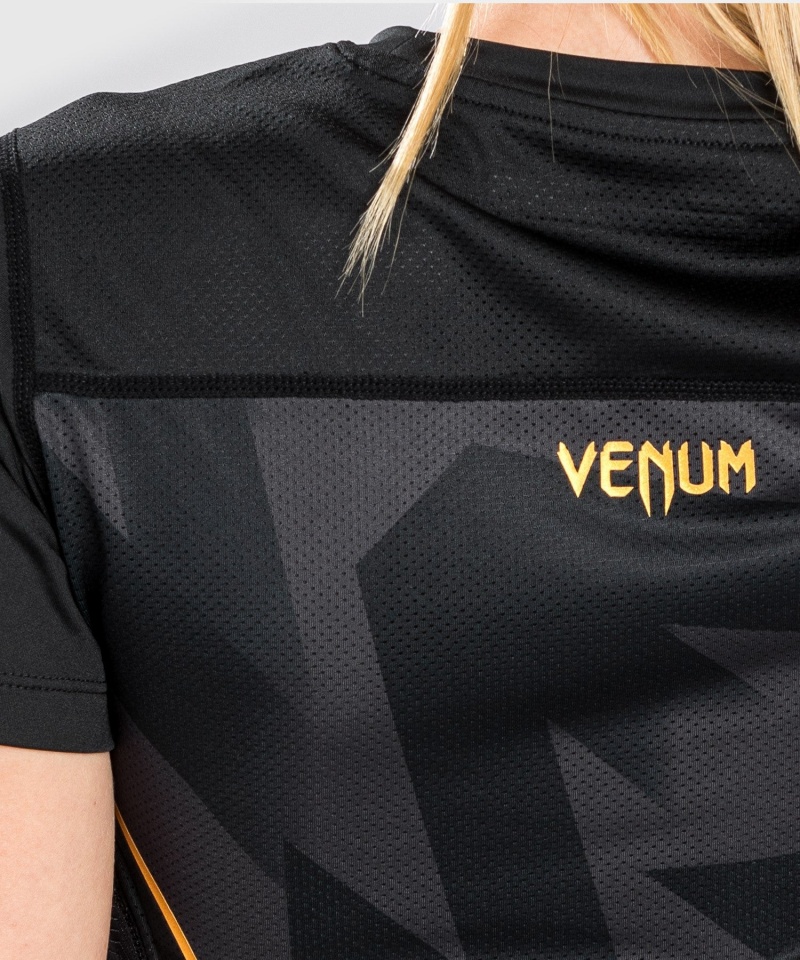 Venum Razor Dry Tech Naisten T-Paita Mustat Kultaiset | 21394-ICKD | Suomi