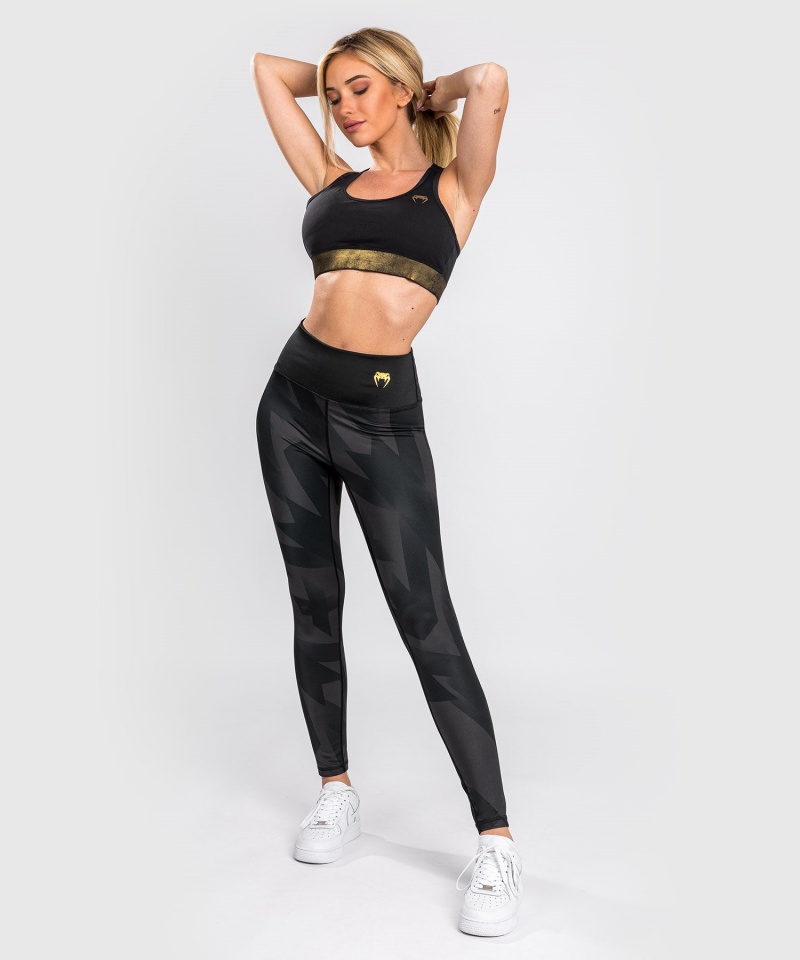 Venum Razor Naisten Leggings Mustat Kultaiset | 79835-MXWB | Suomi