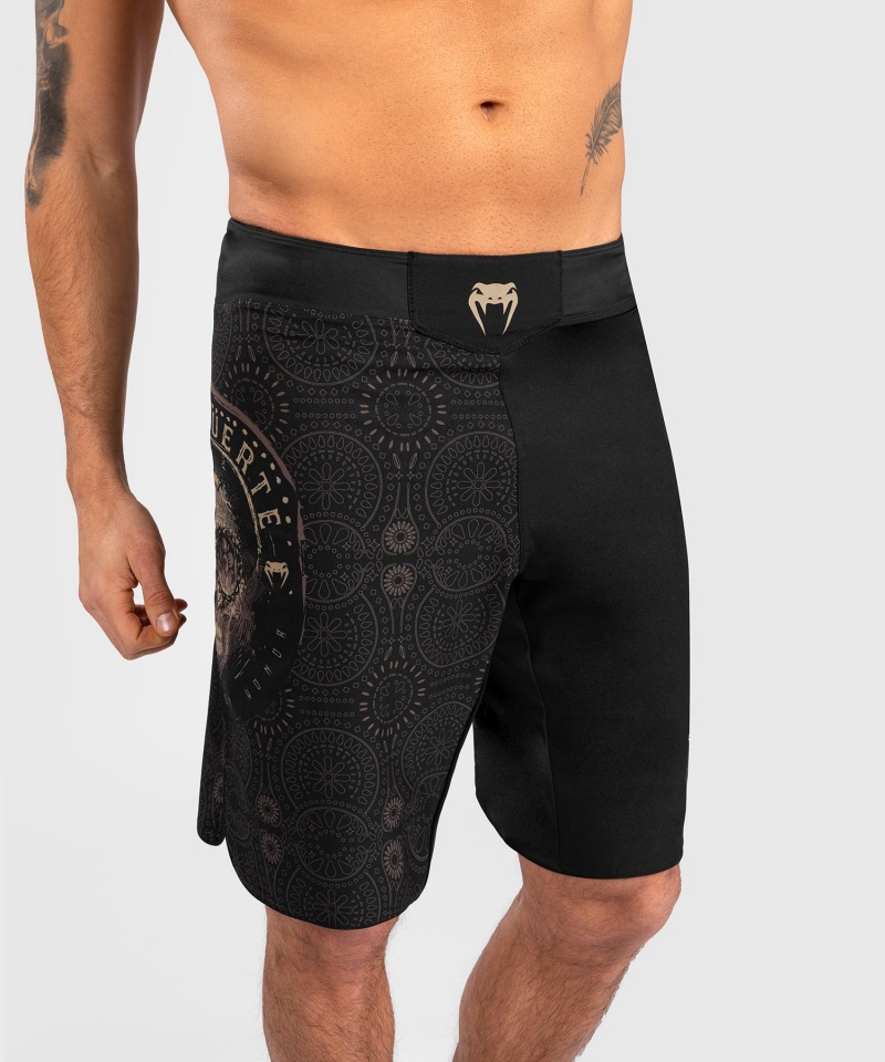 Venum Santa Muerte Dark Side Miesten Nyrkkeilyshortsit Mustat Ruskea | 81927-MUWQ | Suomi