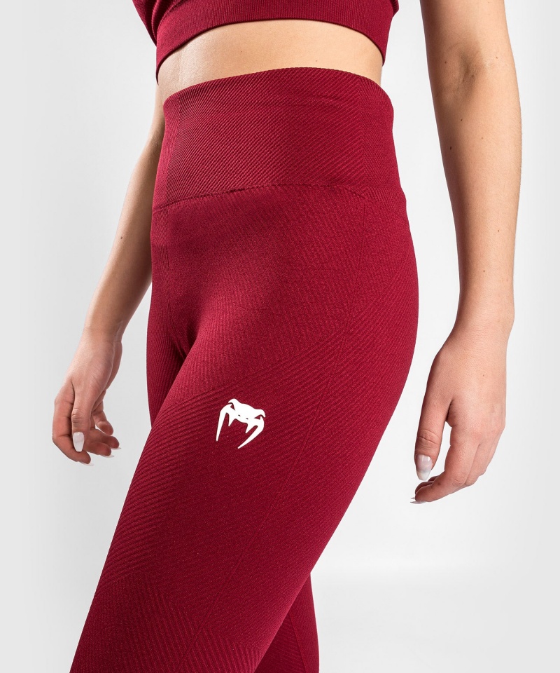 Venum Sparring Seamless 7/8 Naisten Leggings Viininpunainen | 68479-JLDH | Suomi