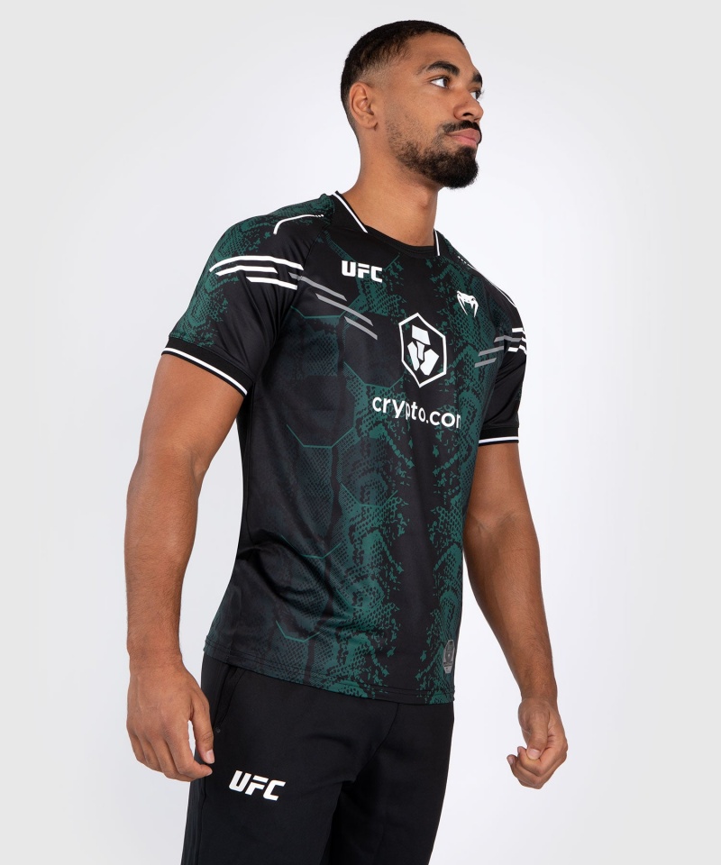 Venum UFC Adrenaline by Venum Authentic Fight Night Emerald Edition Miesten T-Paita Vihreä Mustat | 94358-GEYC | Suomi