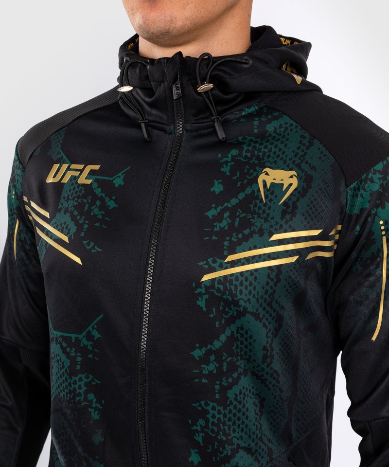 Venum UFC Adrenaline by Venum Authentic Fight Night Emerald Edition Walkout Miesten Huppari Vihreä Mustat Kultaiset | 79654-XTZP | Suomi