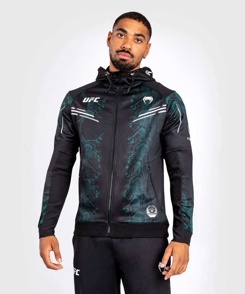 Venum UFC Adrenaline by Venum Authentic Fight Night Emerald Edition Walkout Miesten Huppari Vihreä Mustat | 37582-NCVT | Suomi