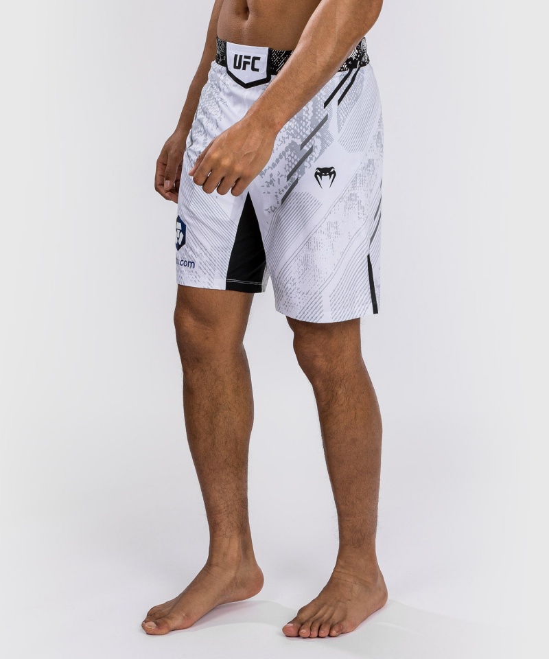 Venum UFC Adrenaline by Venum Authentic Fight Night Long Fit Miesten Nyrkkeilyshortsit Valkoinen | 48275-NPUI | Suomi