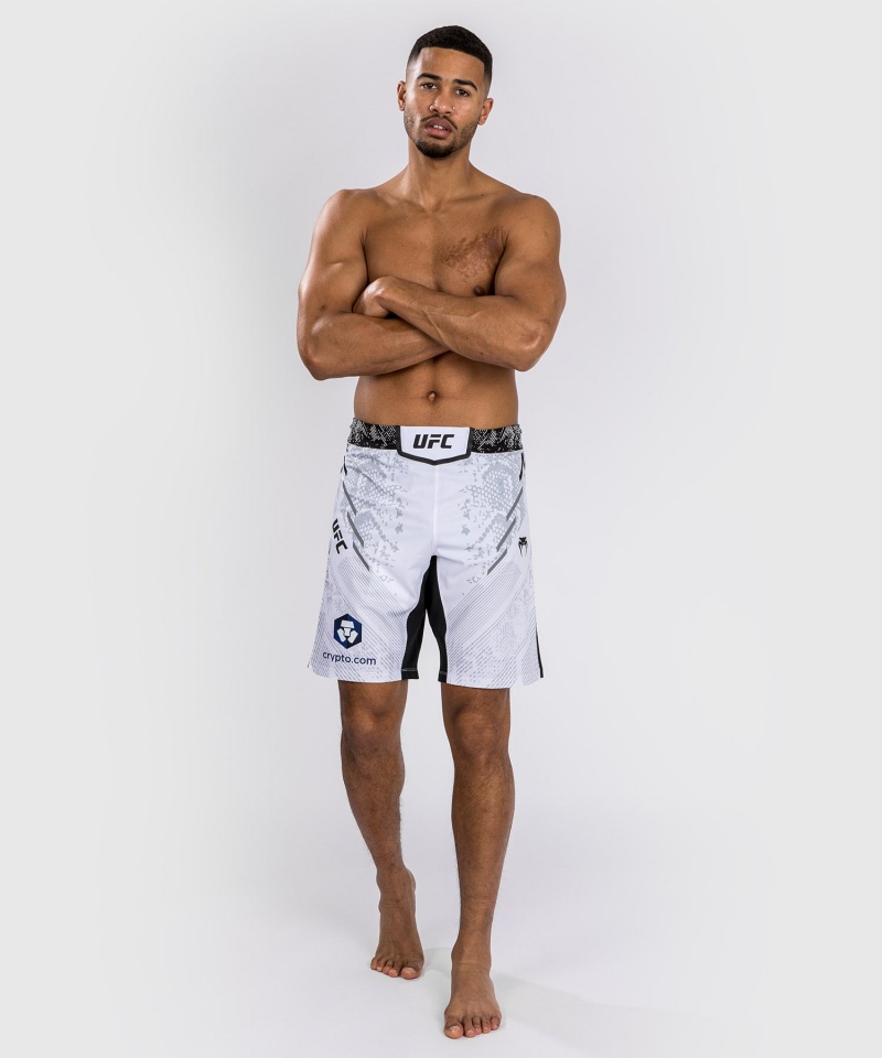 Venum UFC Adrenaline by Venum Authentic Fight Night Long Fit Miesten Nyrkkeilyshortsit Valkoinen | 48275-NPUI | Suomi