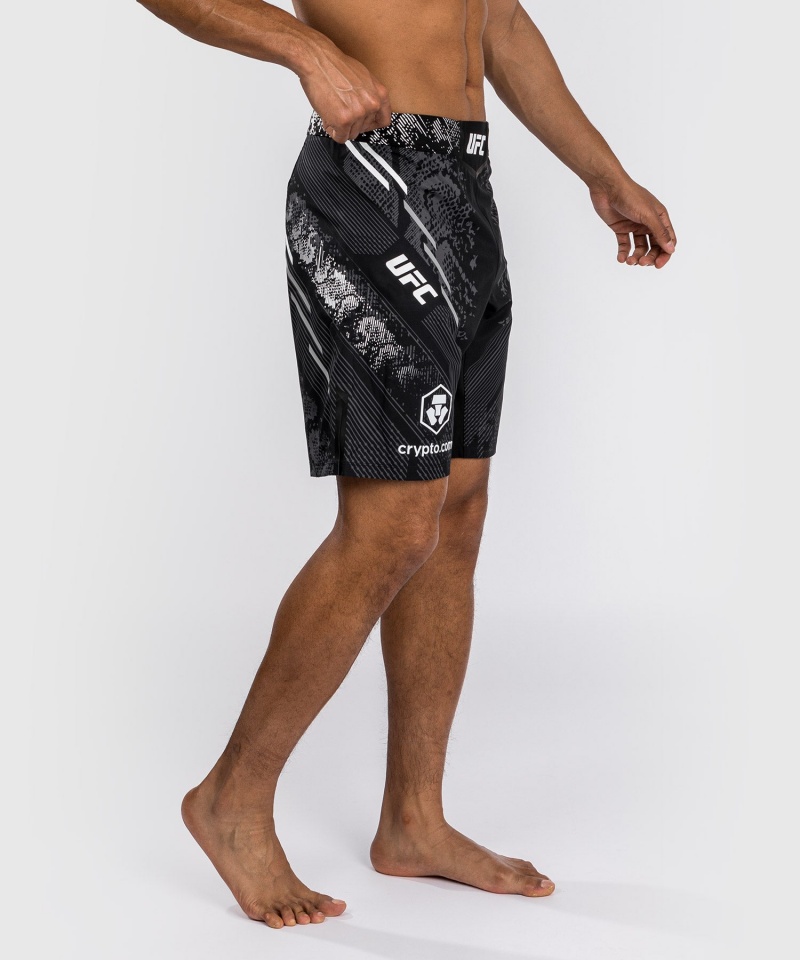 Venum UFC Adrenaline by Venum Authentic Fight Night Long Fit Miesten Nyrkkeilyshortsit Mustat | 75431-HYAT | Suomi